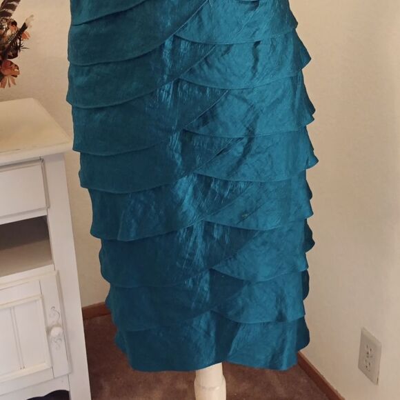 Dressbarn Woman Teal Dressy Dress - Picture 3 of 11